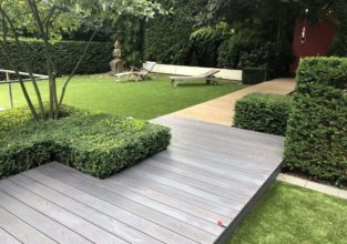 Ruhe und Harmonie durch verschiedene Gruentexturen